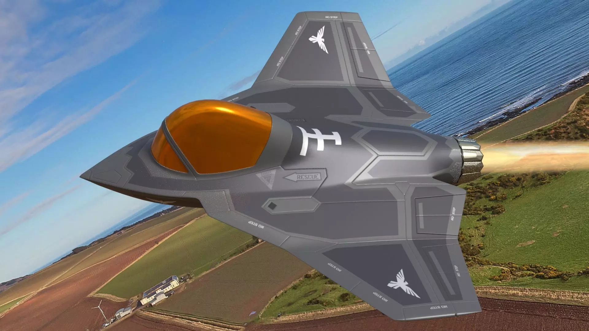 Animated Cartoon Jet Fighter 3D model_0