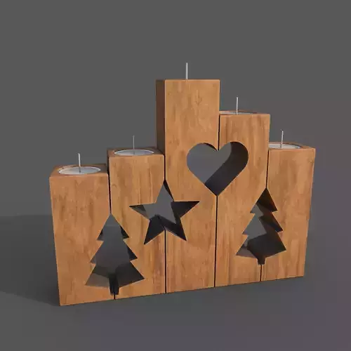 Christmas candle holder 3D model