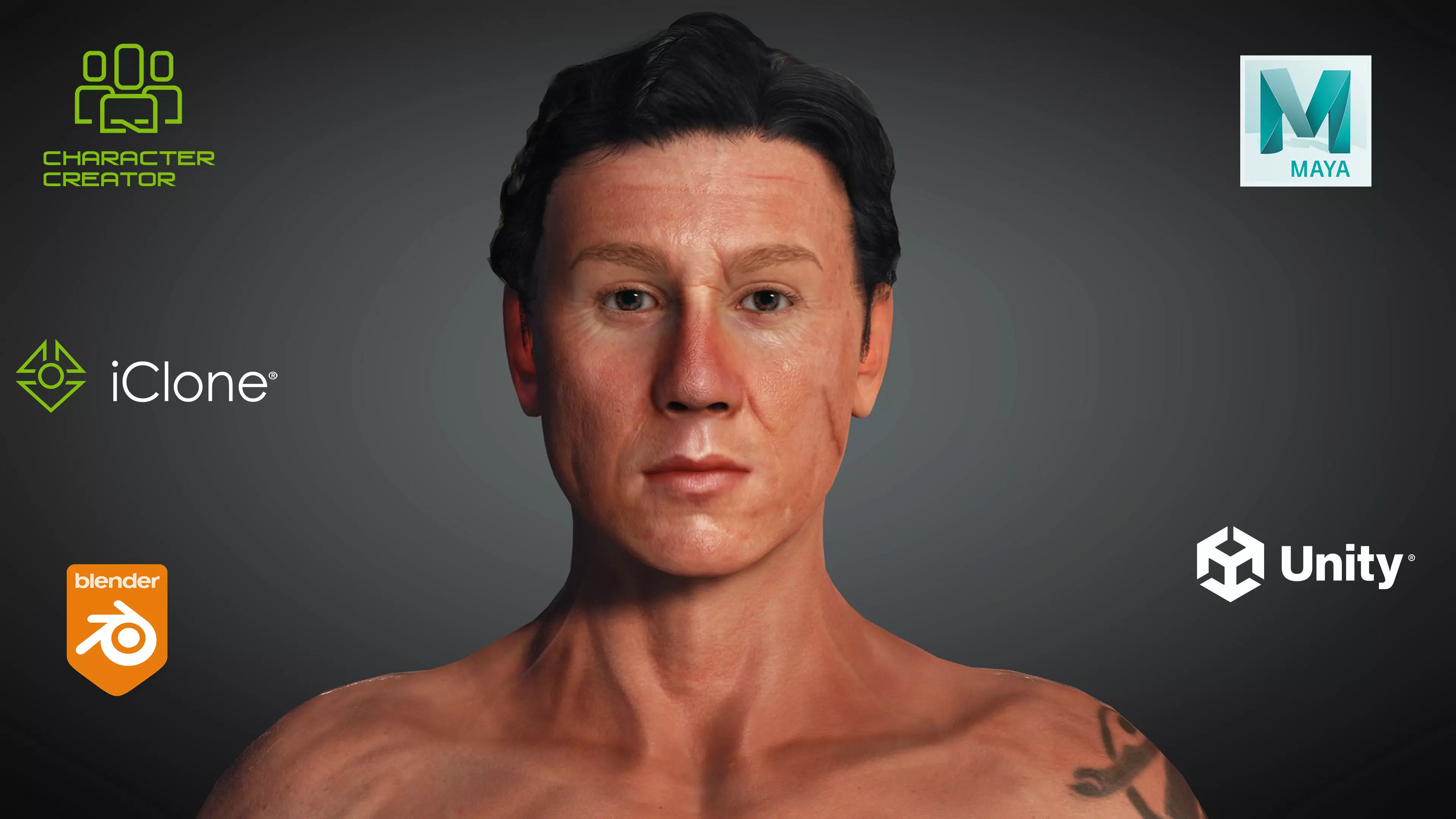 Jackie Chan Rigged Animated 2500 Free animations tutorial Low-poly 3D model_0