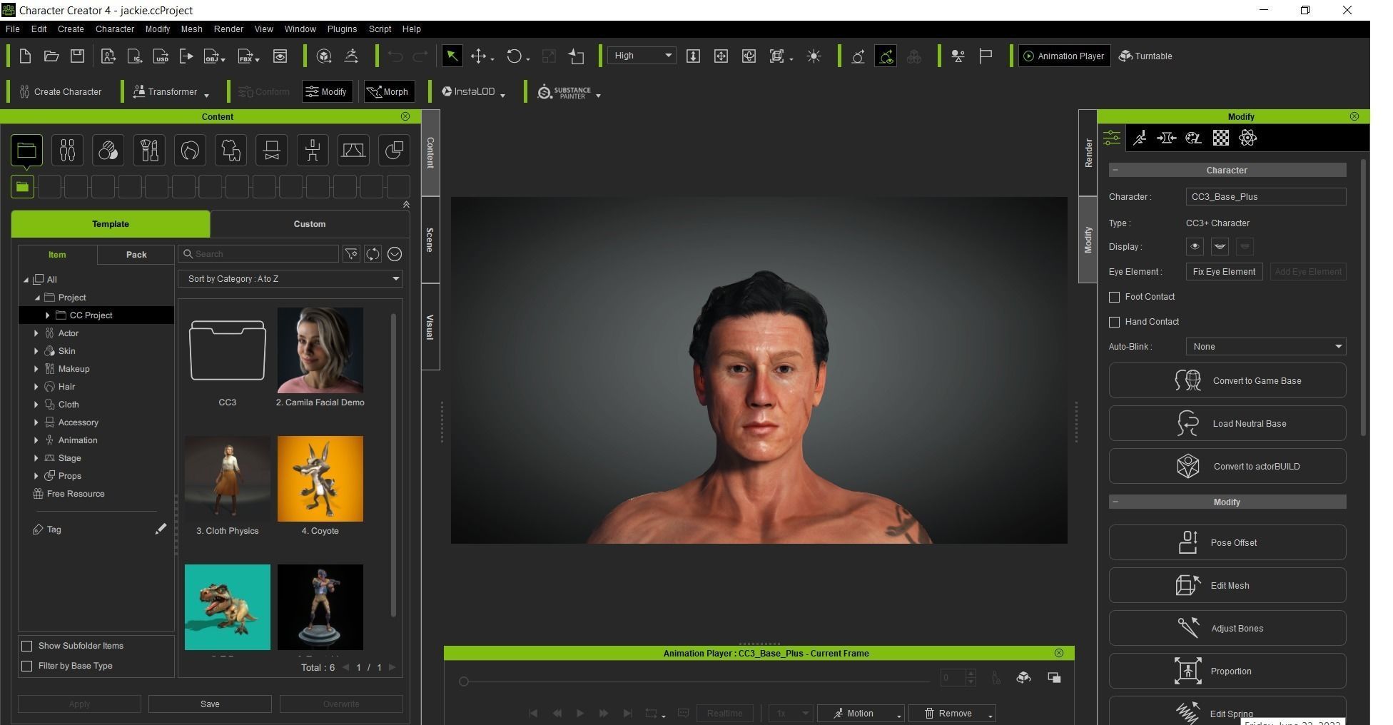 Jackie Chan Rigged Animated 2500 Free animations tutorial Low-poly 3D model_17