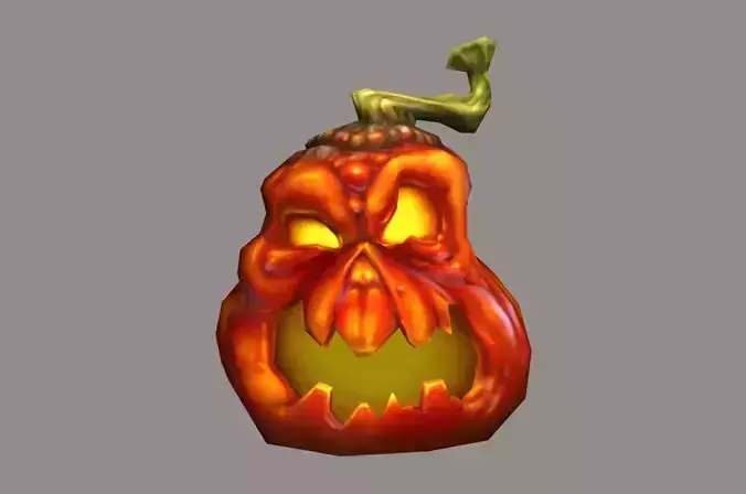 Halloween pumpkin hand drawn game low model