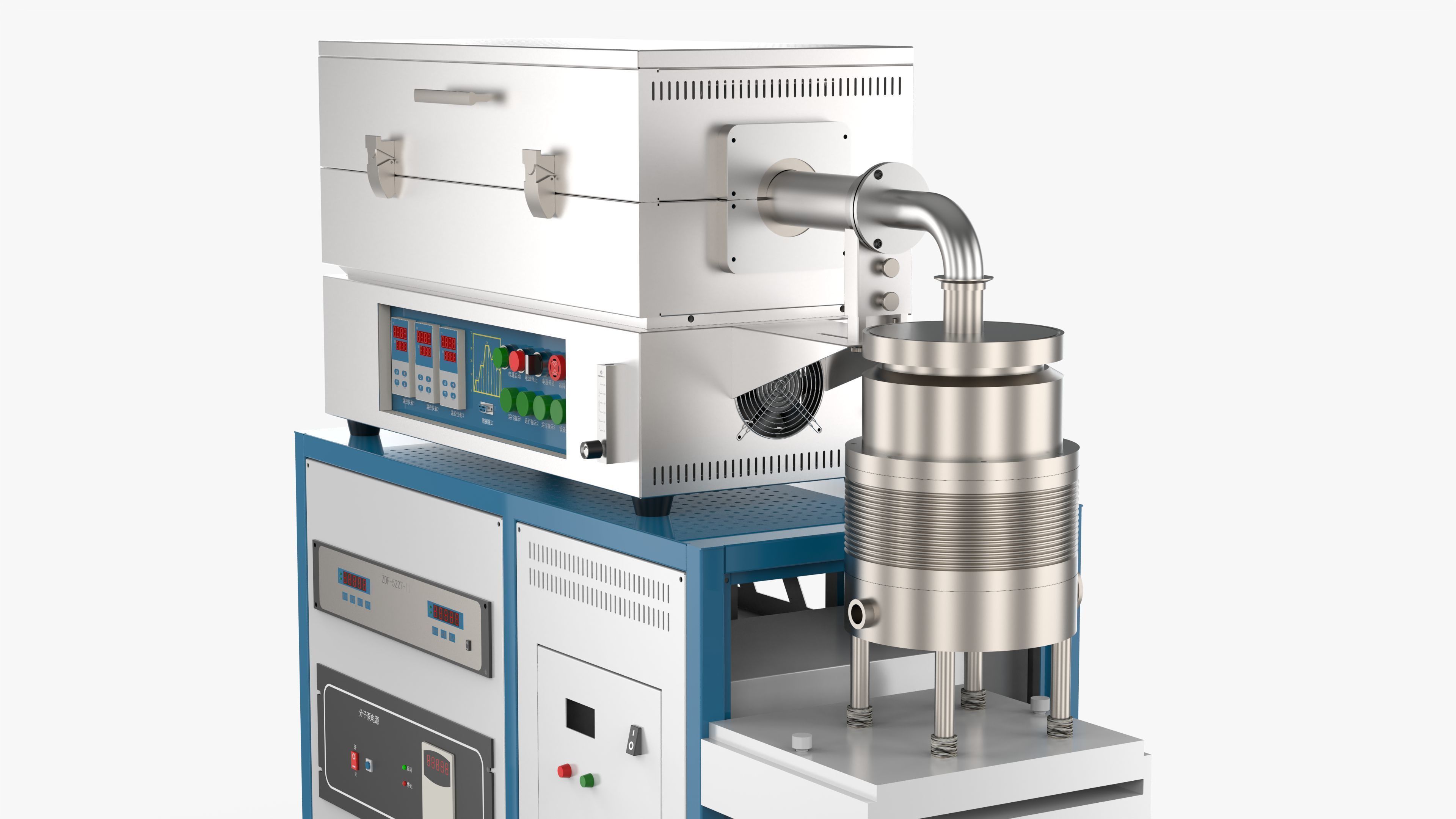 High Vacuum Tube Furnace 3D model_10