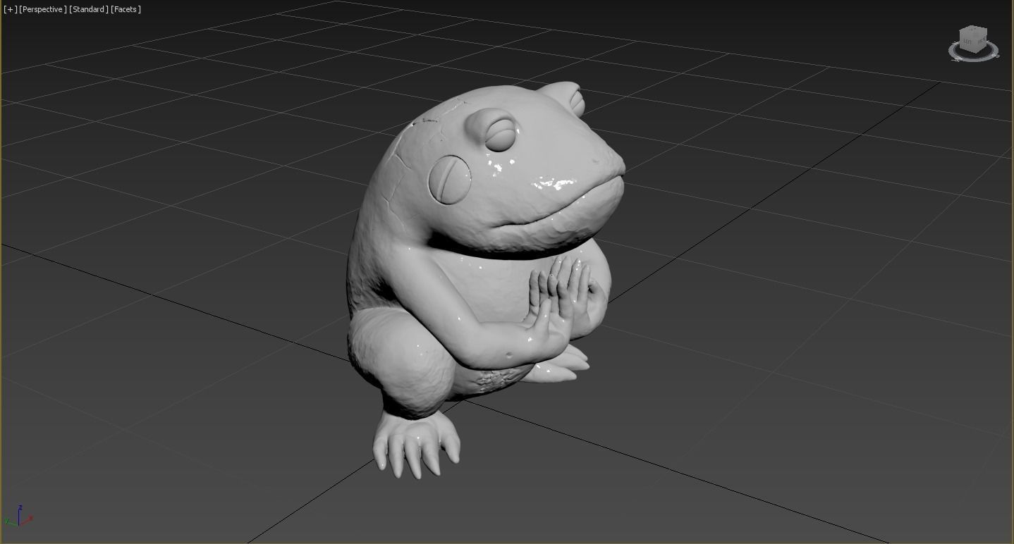 Naruto Stone Frog 3D Printed Sculpture 3D print model_1