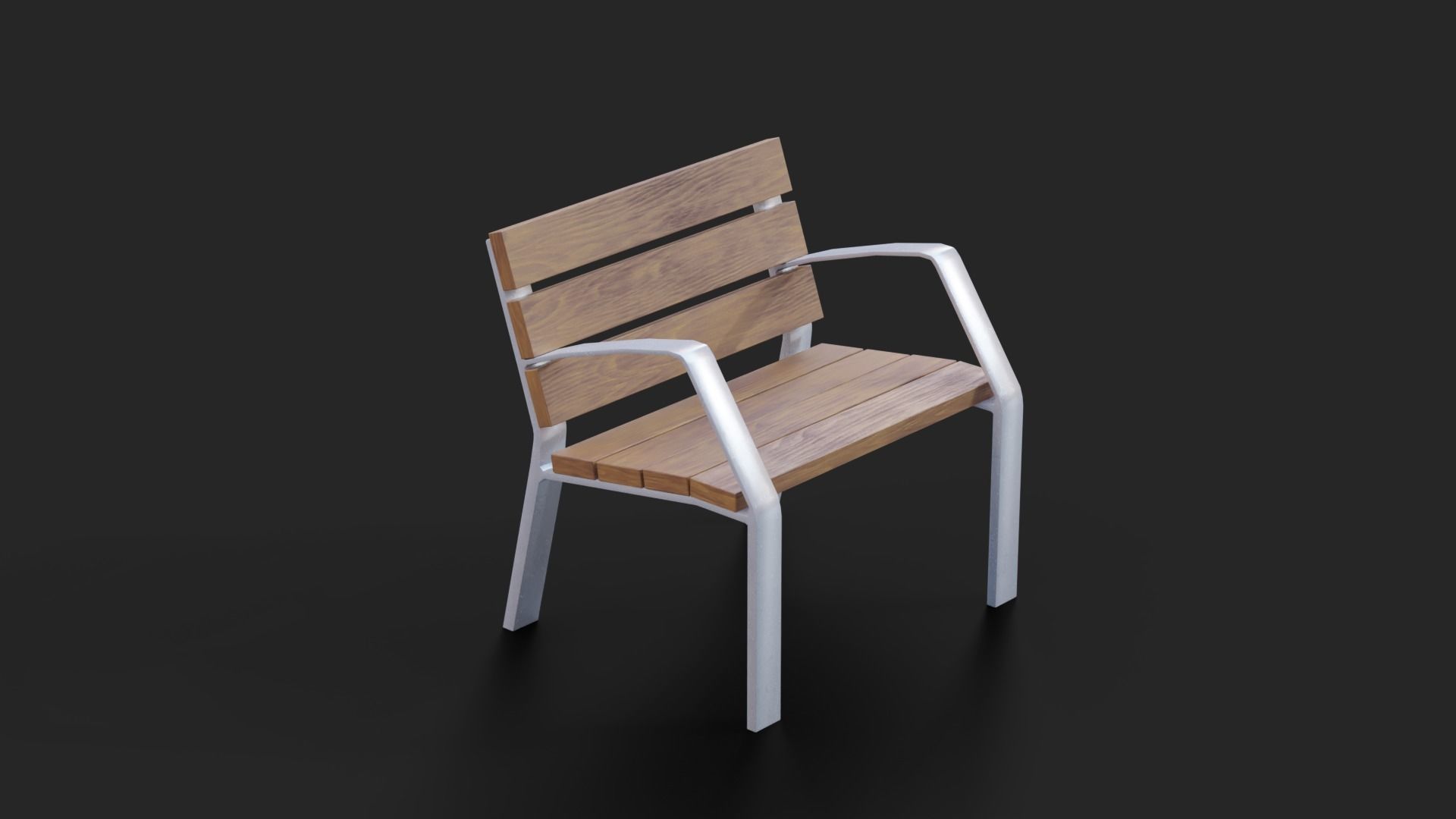 Collection of three Urbaeco benches  low poly Low-poly 3D model_1