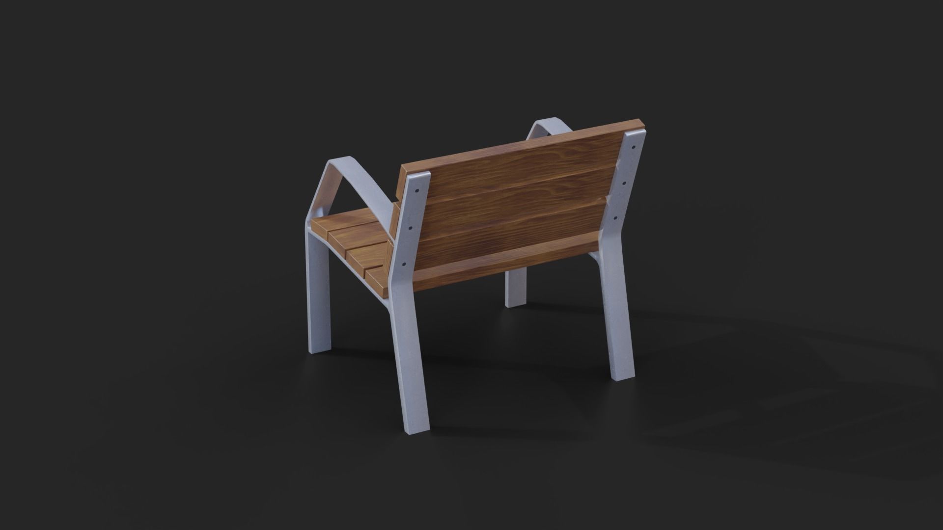 Collection of three Urbaeco benches  low poly Low-poly 3D model_3