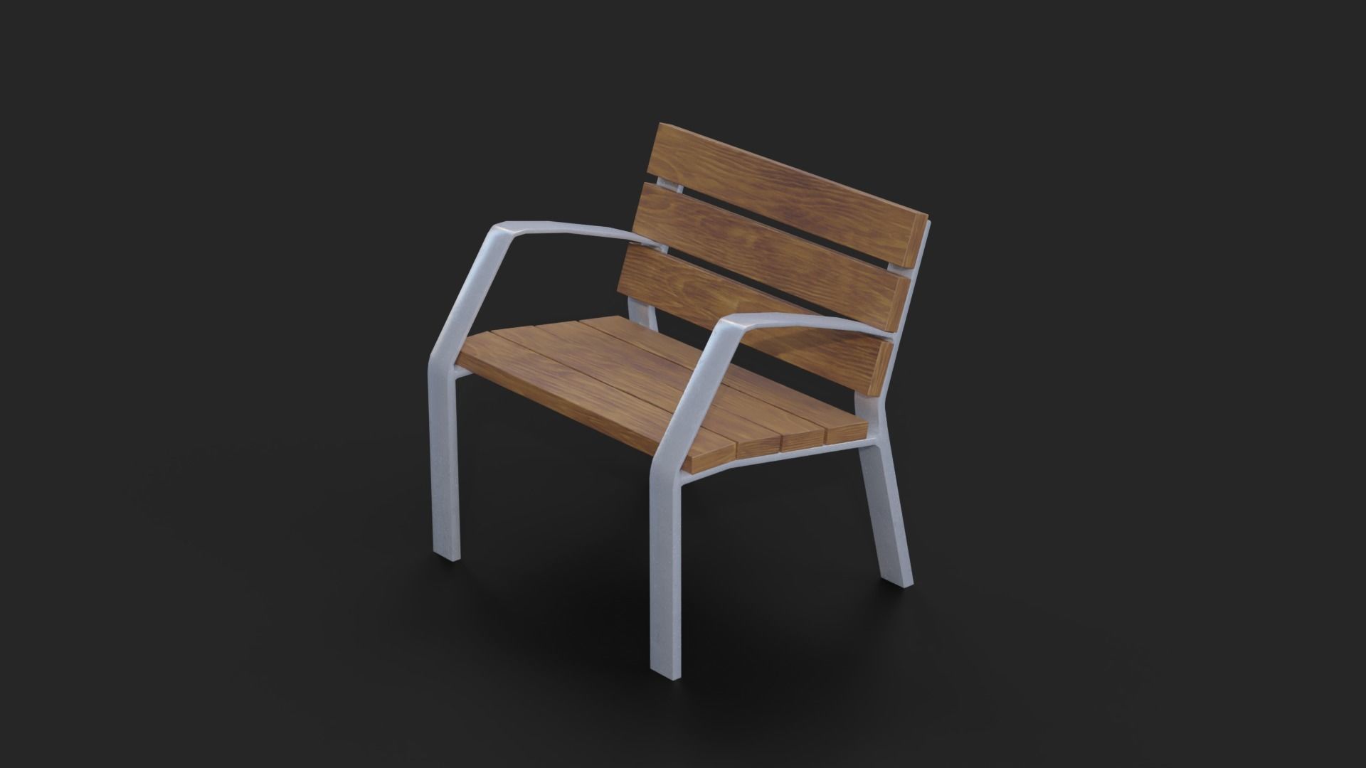 Collection of three Urbaeco benches  low poly Low-poly 3D model_2