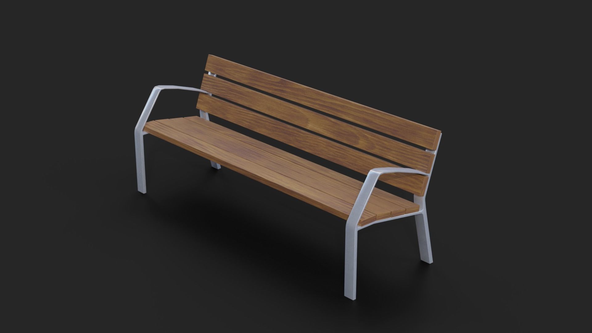Collection of three Urbaeco benches  low poly Low-poly 3D model_4