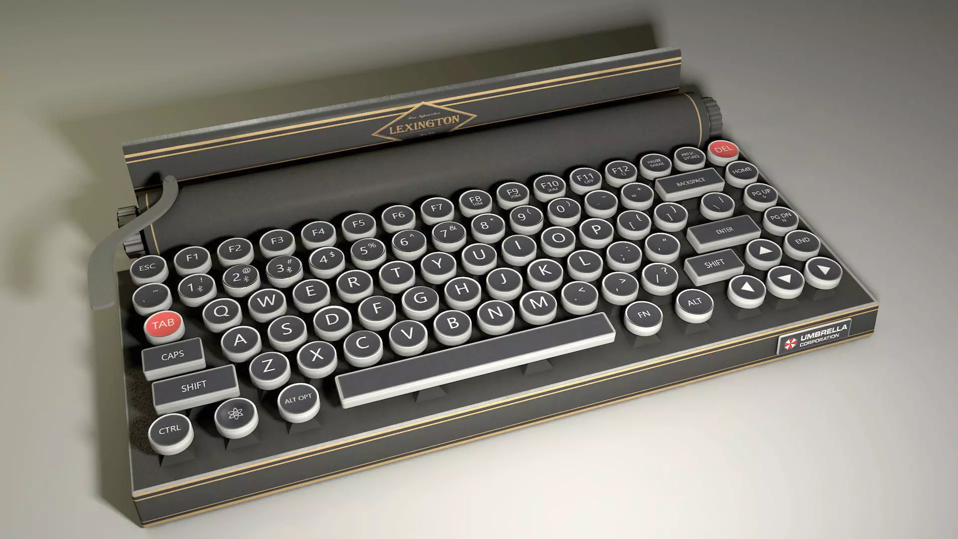 Resident Evil Keyboard 3D Low-poly 3D model_0