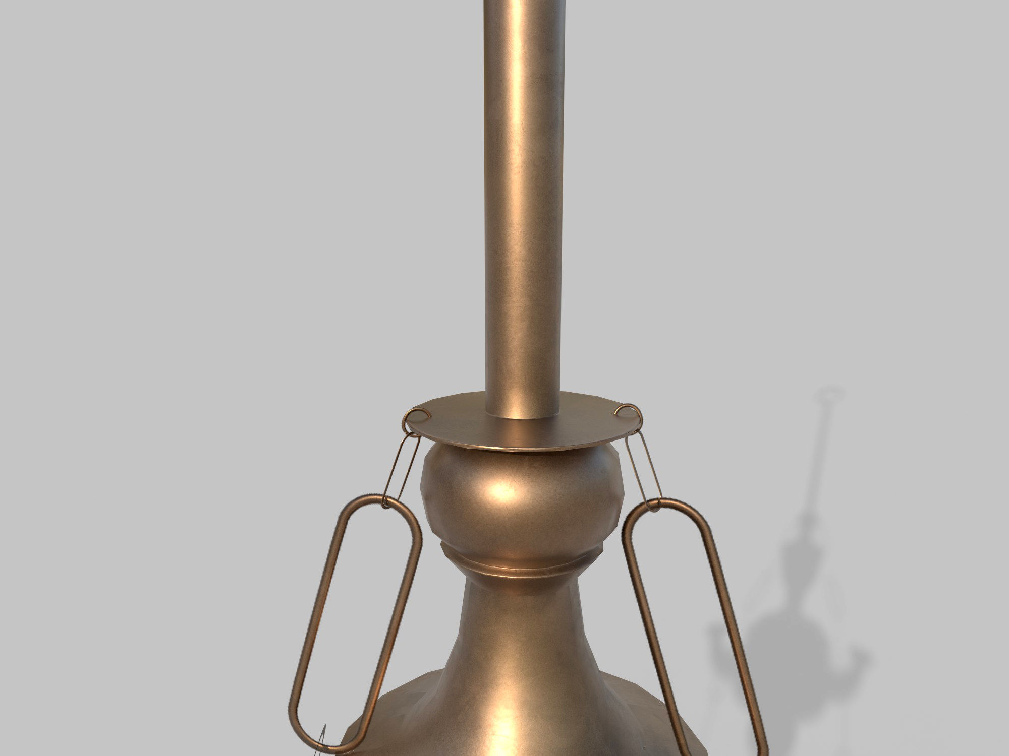 Brass oil lamp Low-poly 3D model_6
