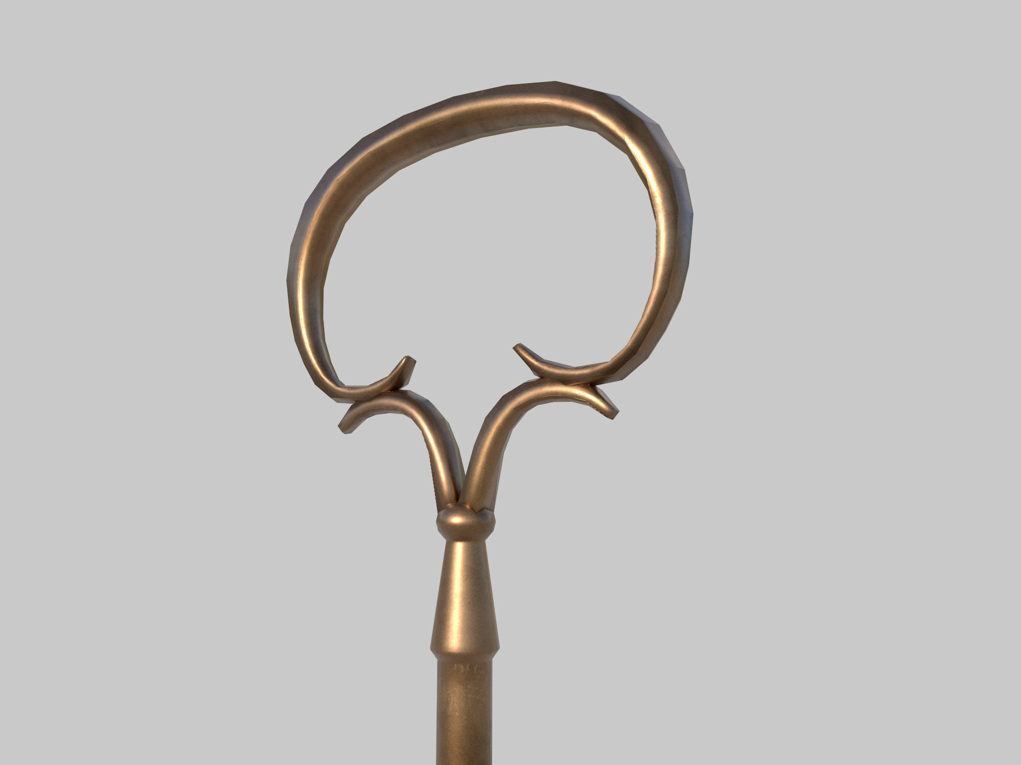 Brass oil lamp Low-poly 3D model_7