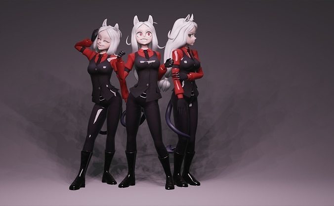 Anime Character - From Helltaker 3D model