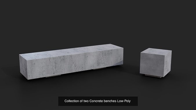 Collection of 32 Benches and Chairs Low Poly 3D Model Pack 5