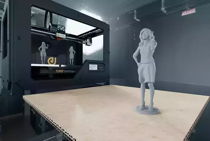 Cristina 3D Printed Statue