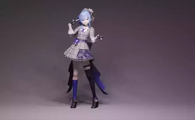 Anime Character - Hoshimachi Suisei 3D model