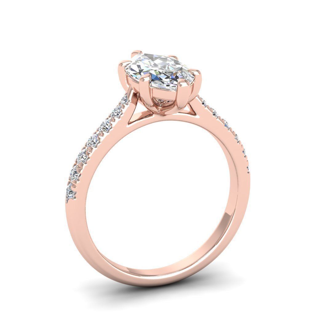 Engagement ring Emily marquise 3D print model_15