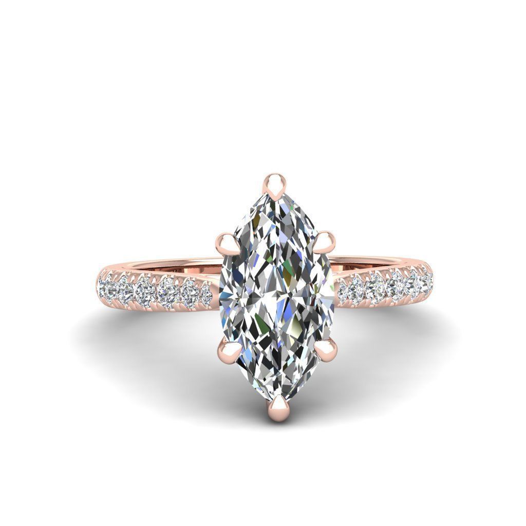 Engagement ring Emily marquise 3D print model_17