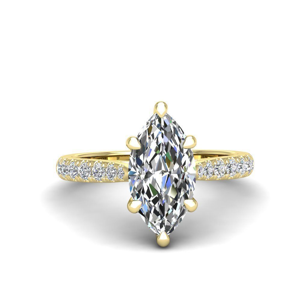 Engagement ring Emily marquise 3D print model_16