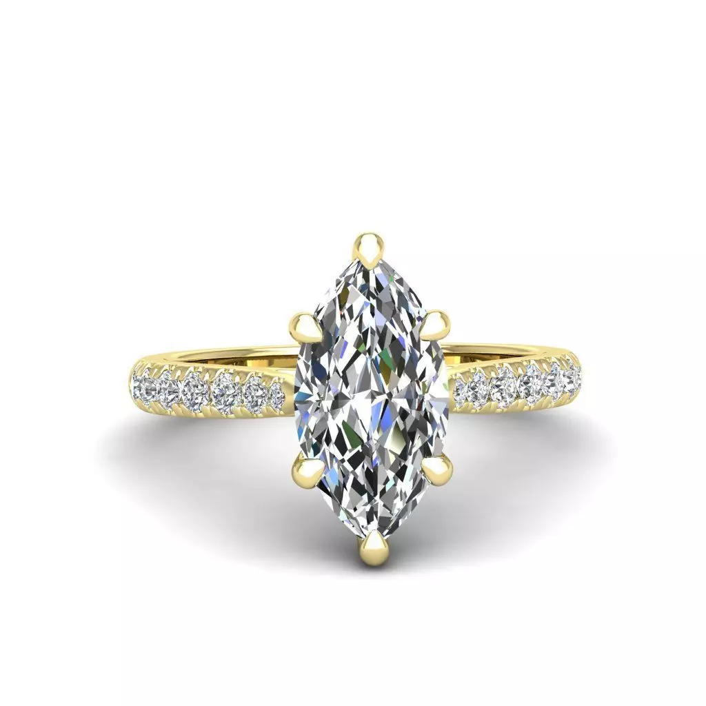 Engagement ring Emily marquise 3D print model_0