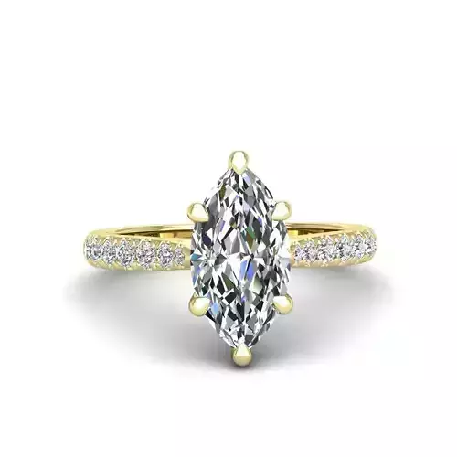 Engagement ring Emily marquise 3D print model