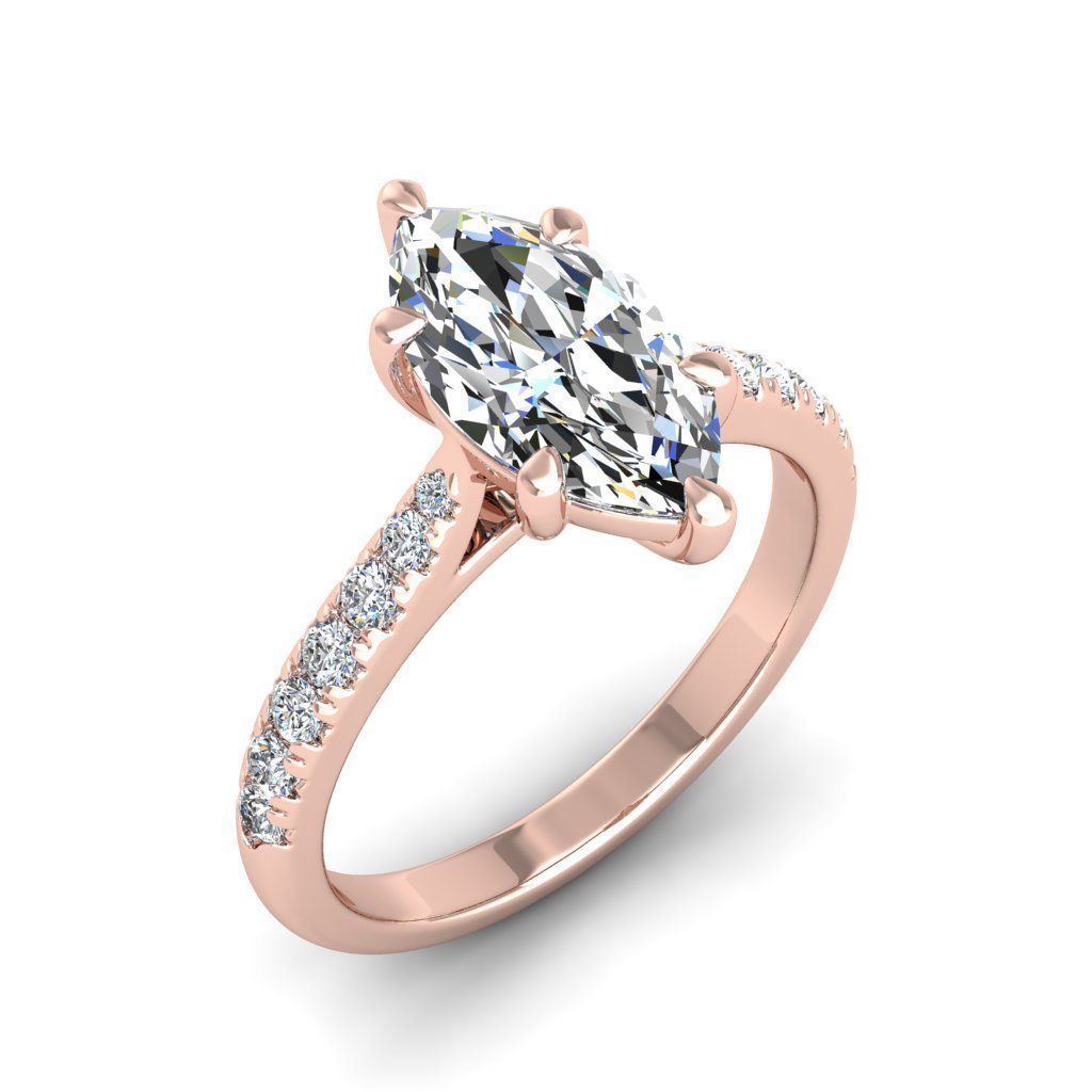Engagement ring Emily marquise 3D print model_12