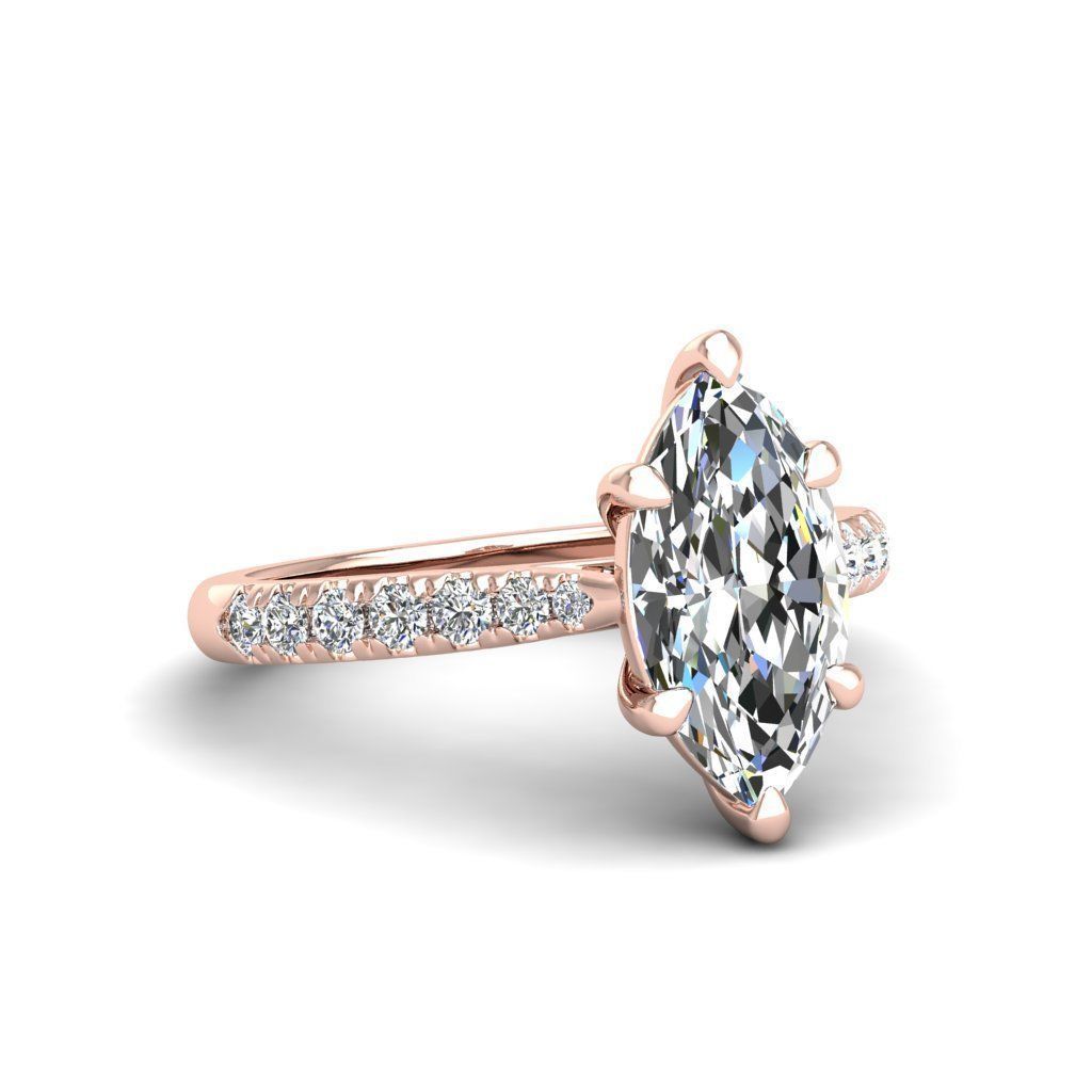 Engagement ring Emily marquise 3D print model_13