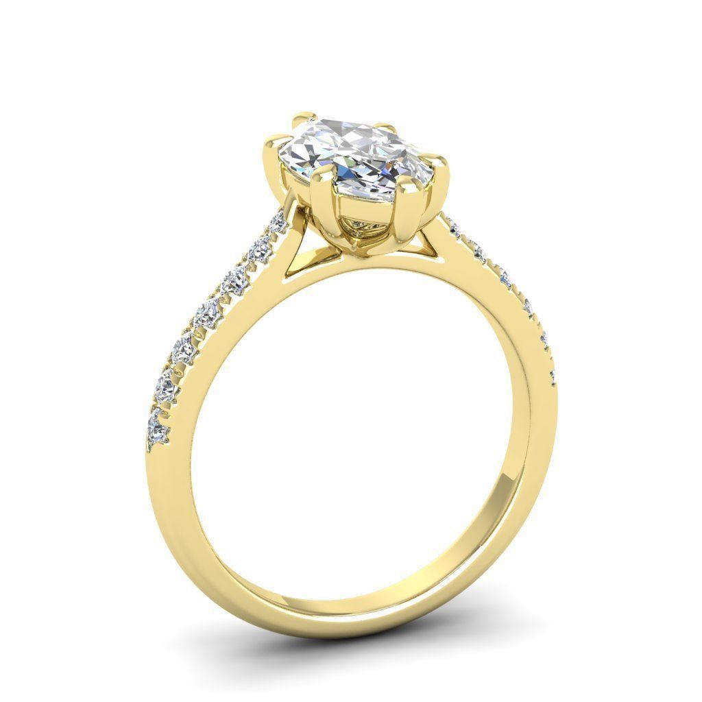 Engagement ring Emily marquise 3D print model_19
