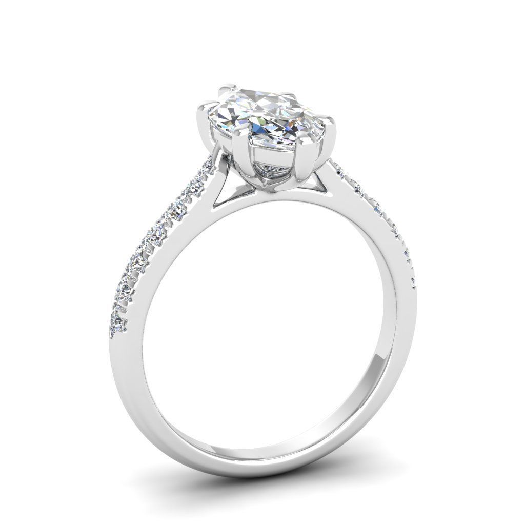 Engagement ring Emily marquise 3D print model_8