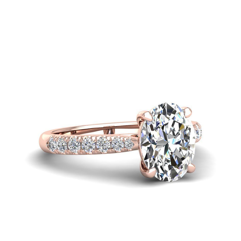 Engagement ring Emily oval 3D print model_25