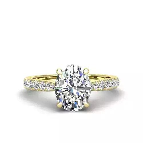 Engagement ring Emily oval  3D print model