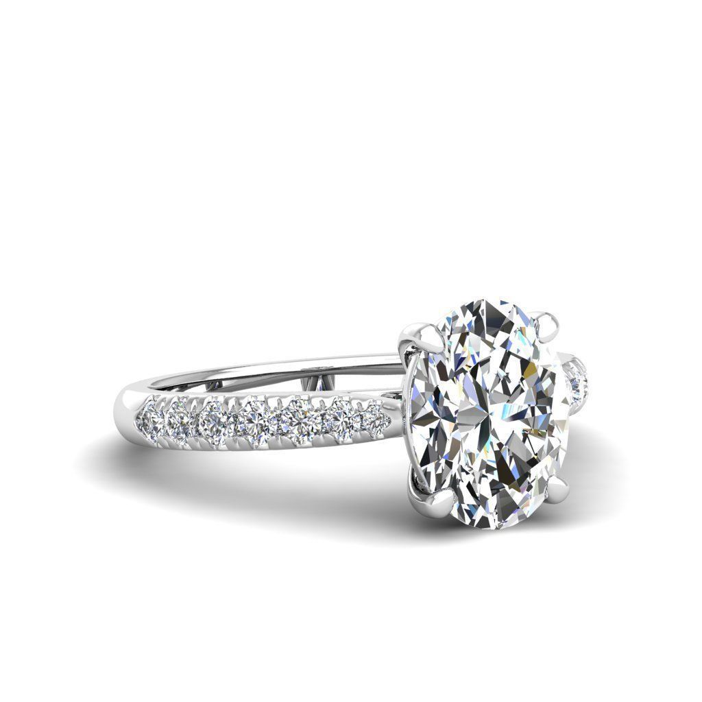 Engagement ring Emily oval 3D print model_16