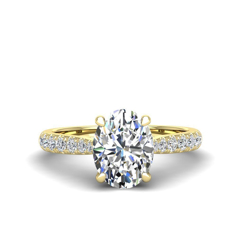 Engagement ring Emily oval 3D print model_18