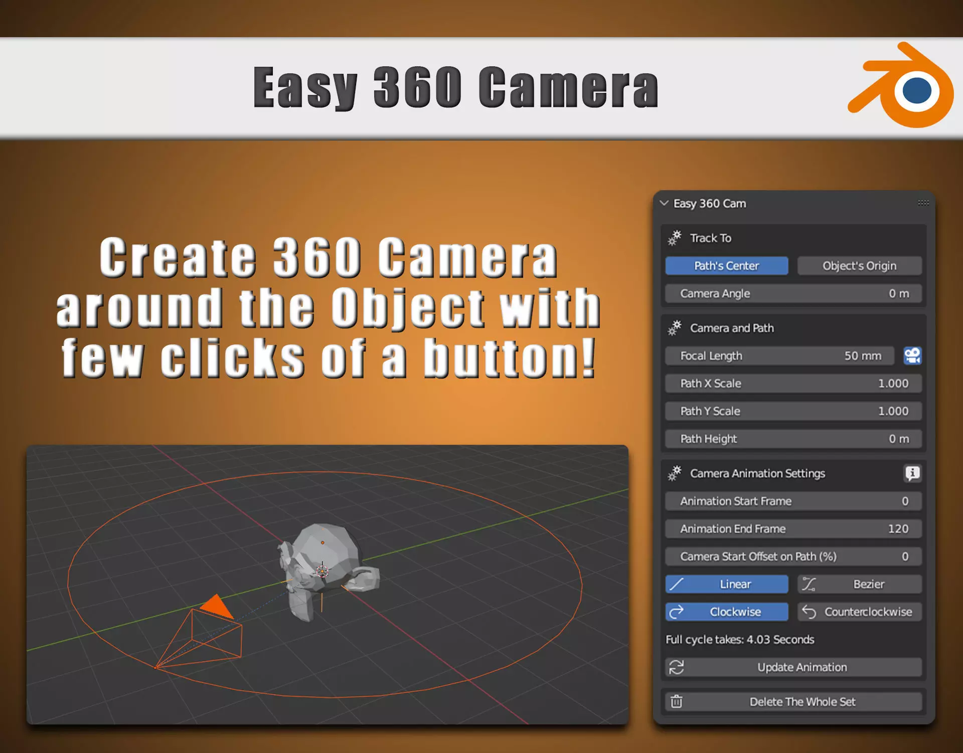 Blender Easy 360 Camera Addon 3D model_0