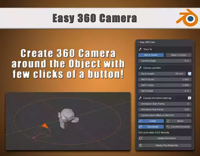 Blender Easy 360 Camera Addon 3D model
