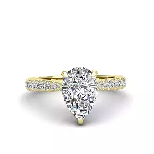 Engagement ring Emily pear 3D print model