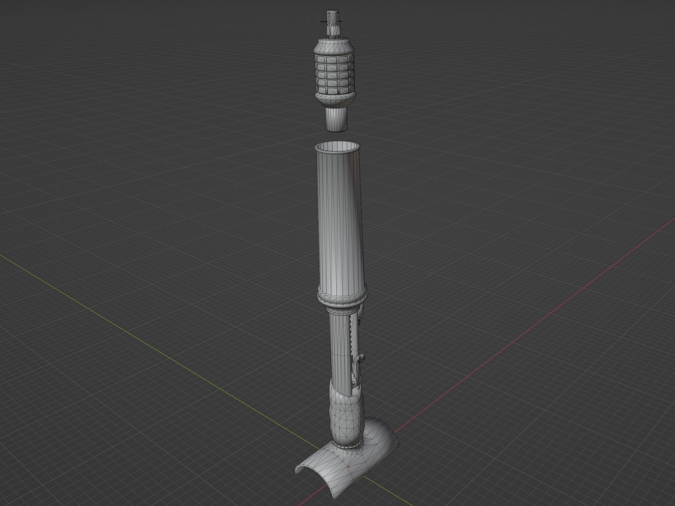 Type 89 grenade discharger Low-poly 3D model_7