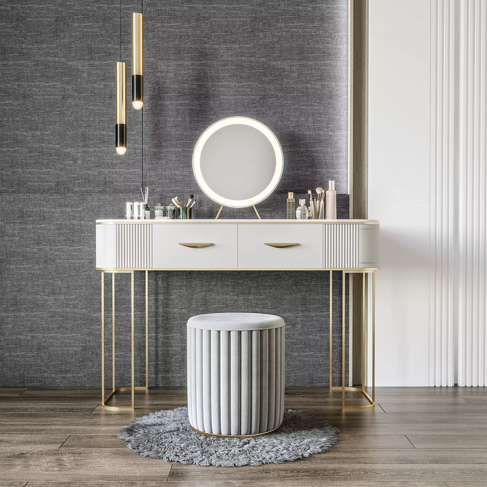 Modern Table Dressing Luxury 3D model_0