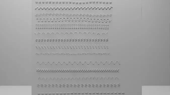 Second pack with 14 IMM Stitches Sewing Brush for Zbrush