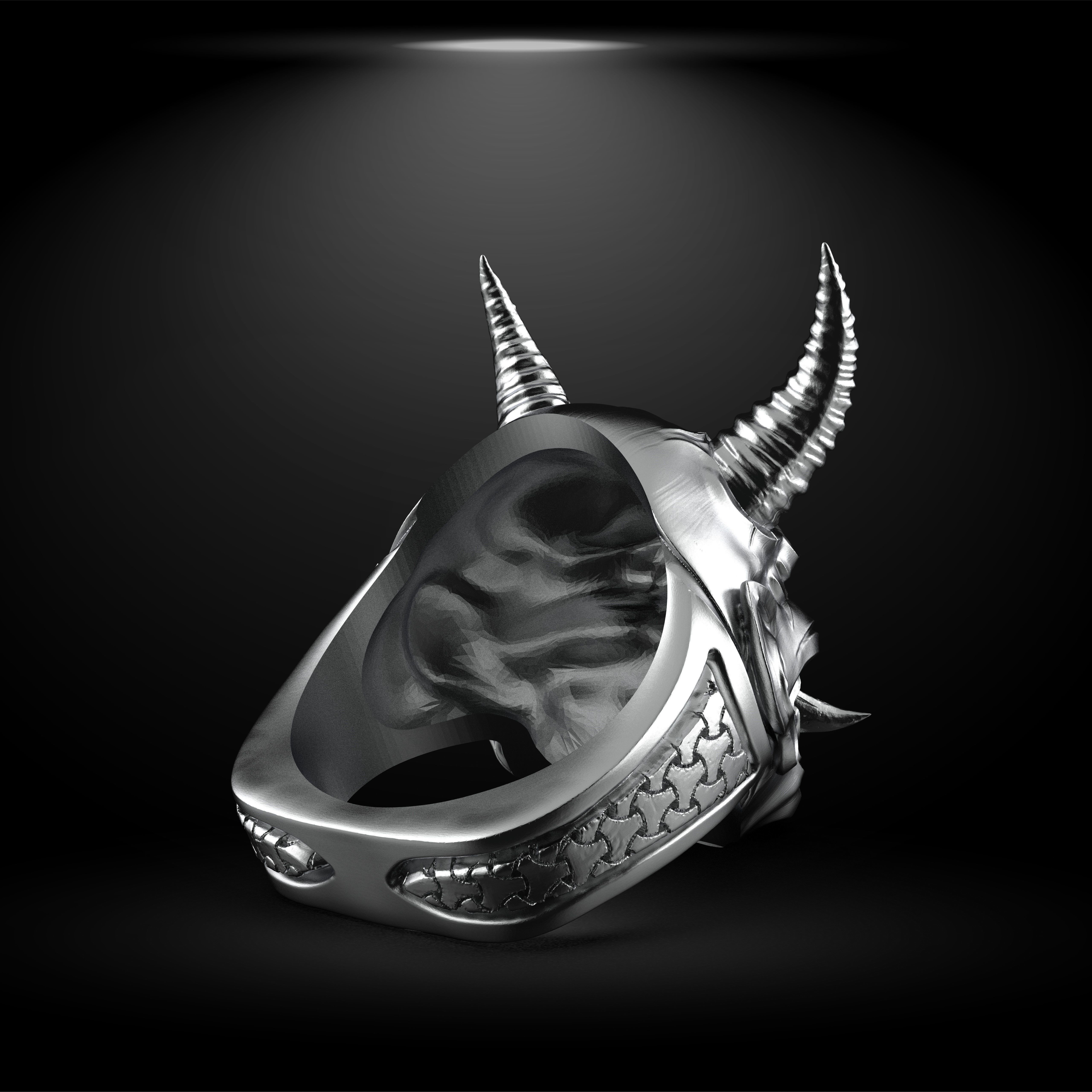Hannya ring STL 3d model for 3d printing 3D to print model 3D print model_2