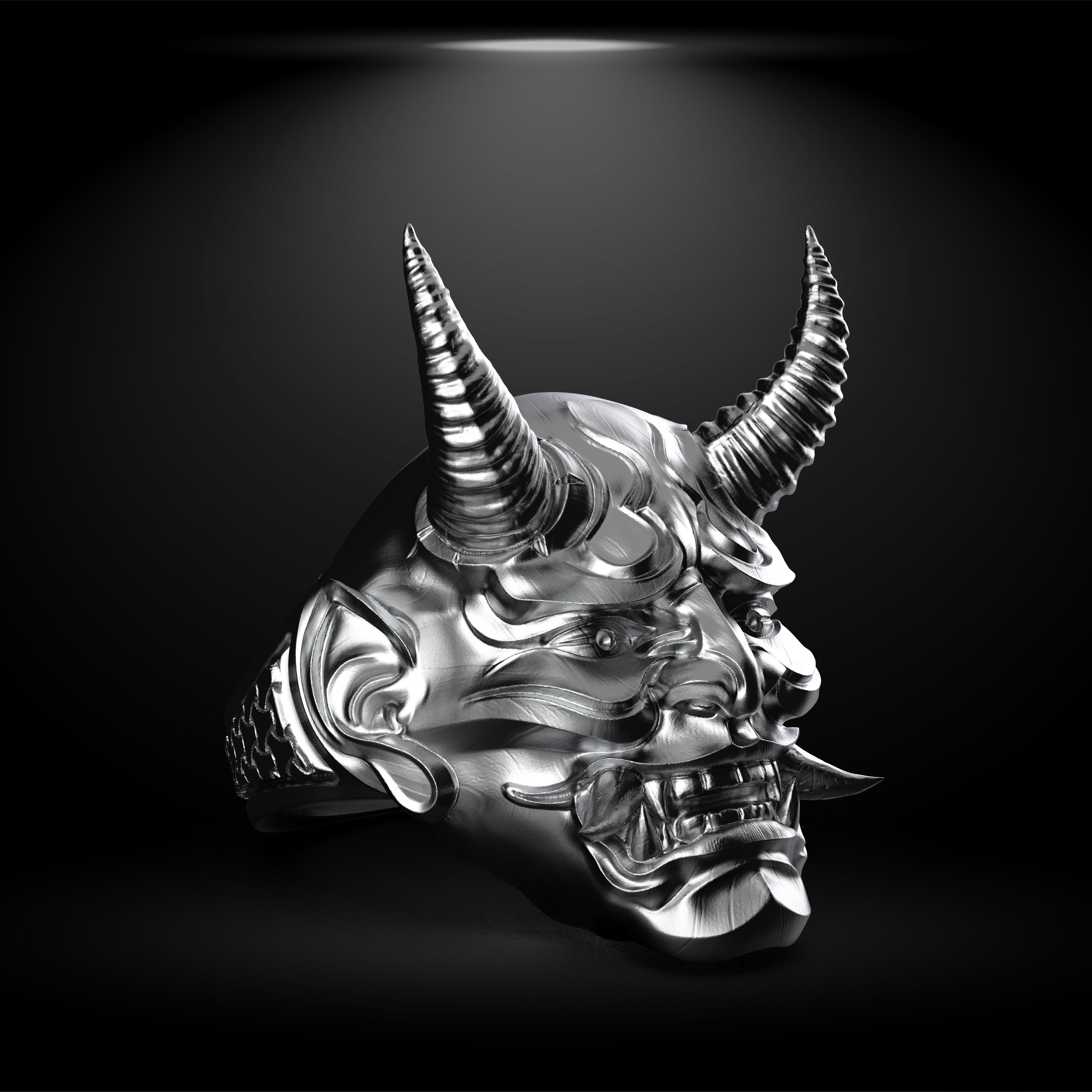 Hannya ring STL 3d model for 3d printing 3D to print model 3D print model_4