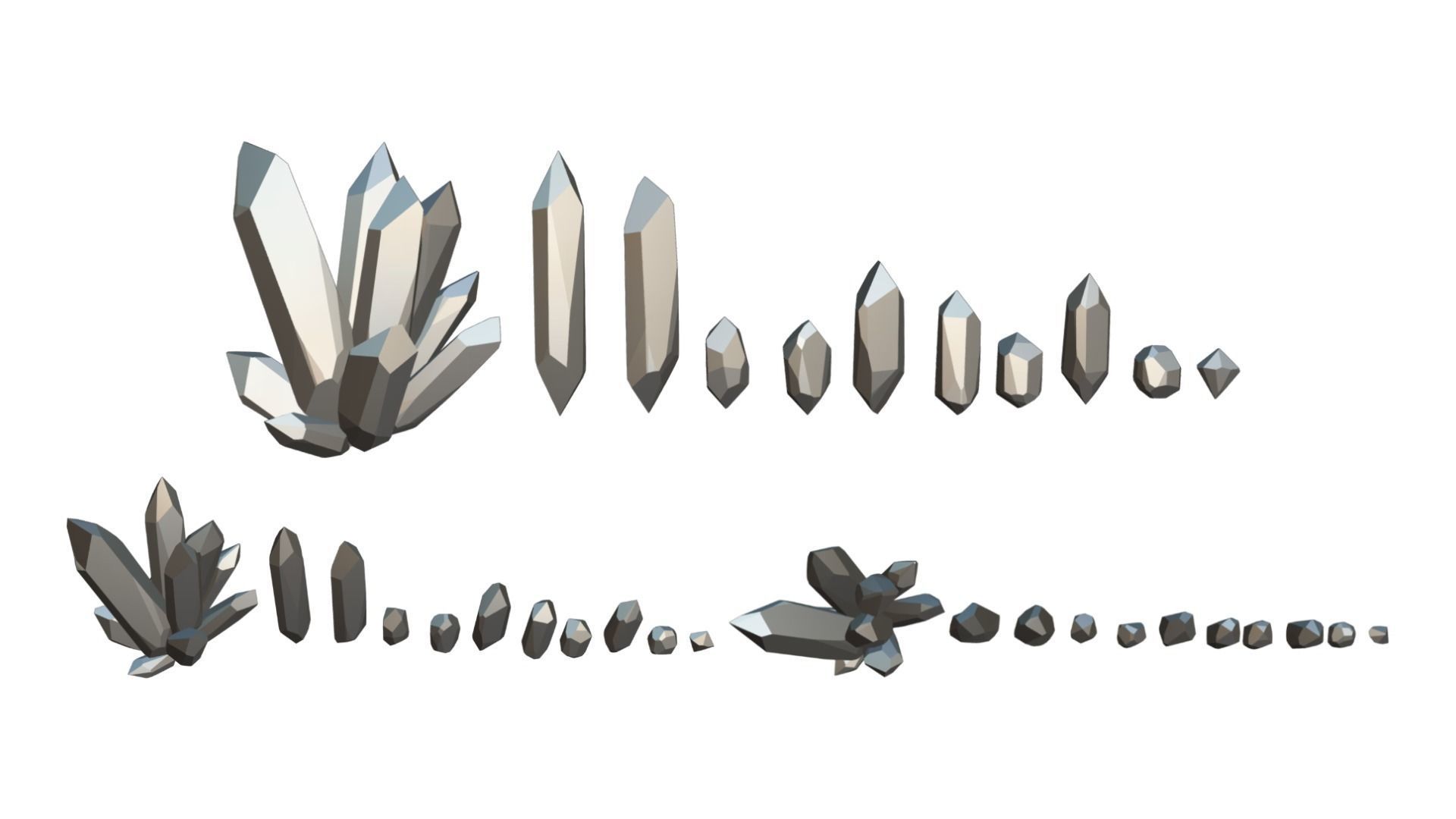 Crystal Kit - 10 in 1 Low-poly 3D model_3