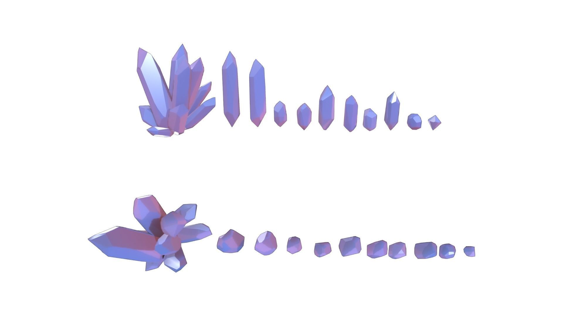 Crystal Kit - 10 in 1 Low-poly 3D model_4