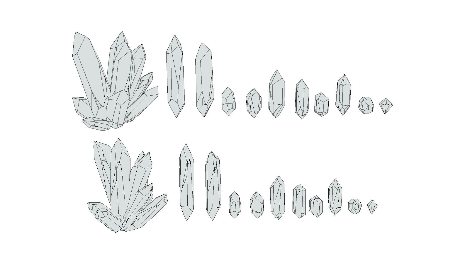 Crystal Kit - 10 in 1 Low-poly 3D model_6