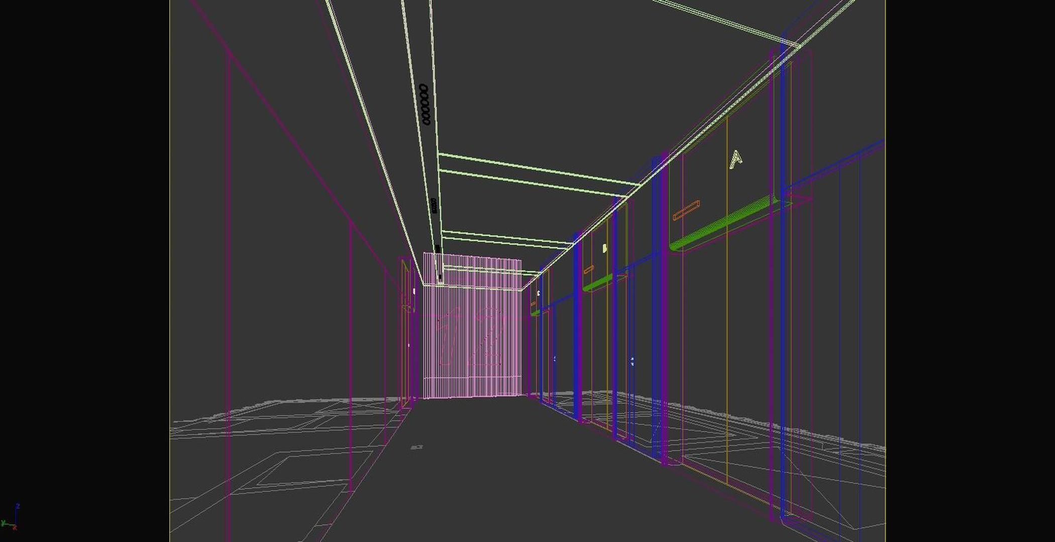 elevator Modern hall 3D model_6