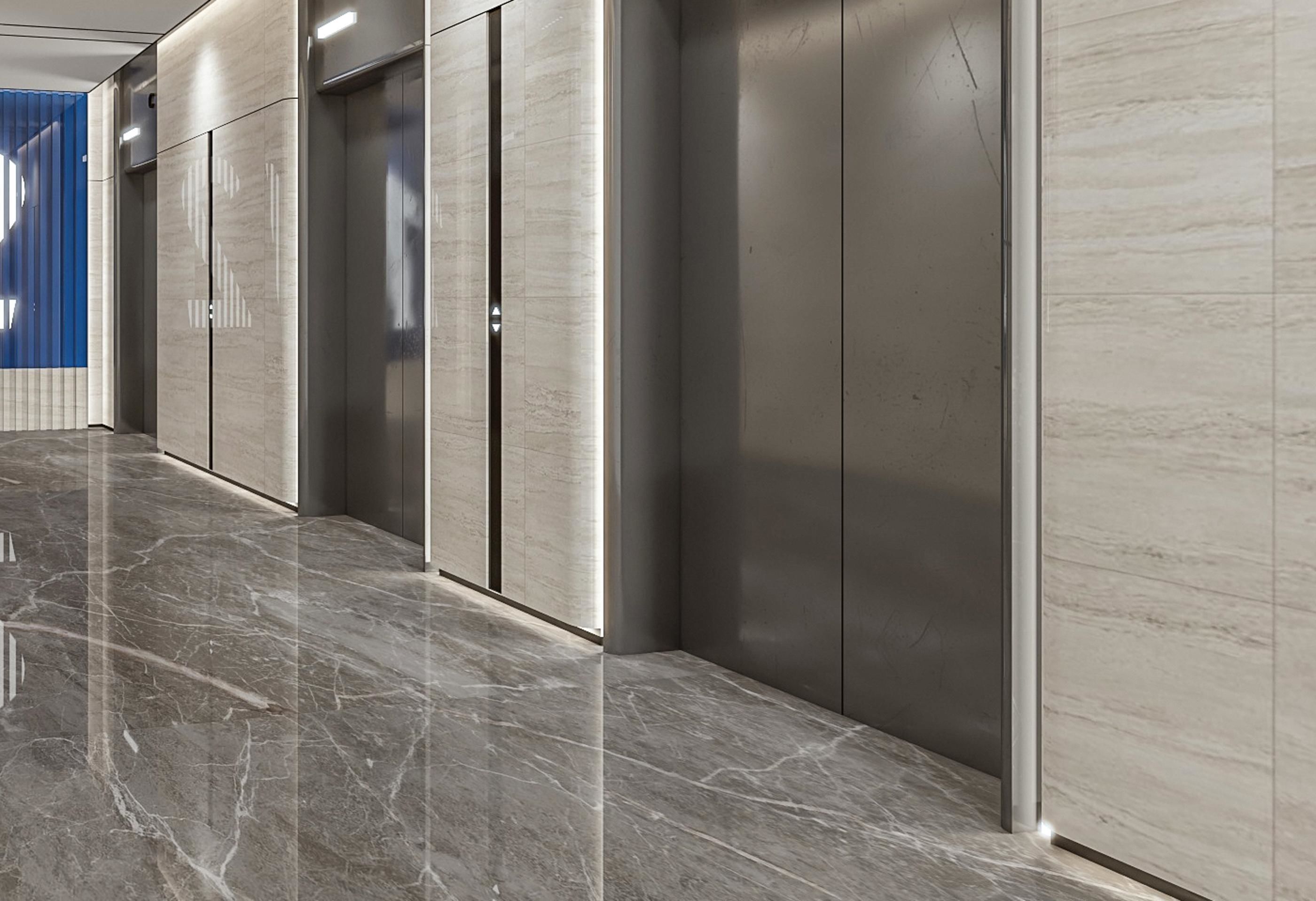 elevator Modern hall 3D model_2