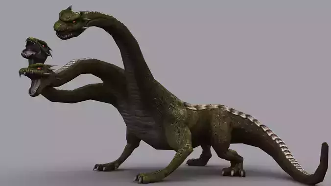 HYDRA OF LERNA GAME READY ANIMATED MODEL Low-poly 3D model