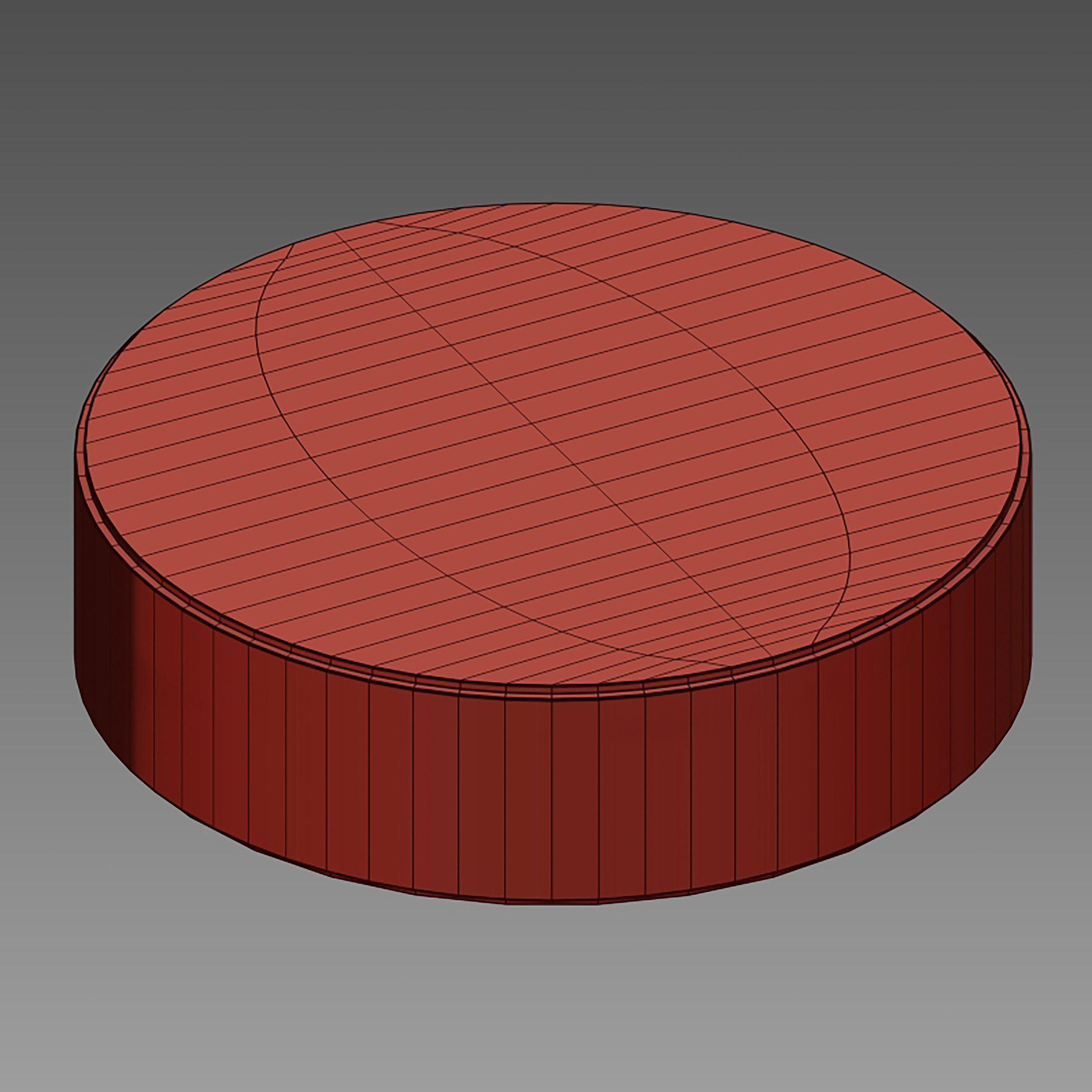 Troupe Round Pine Coffee Table Crate and Barrel 3D model_11