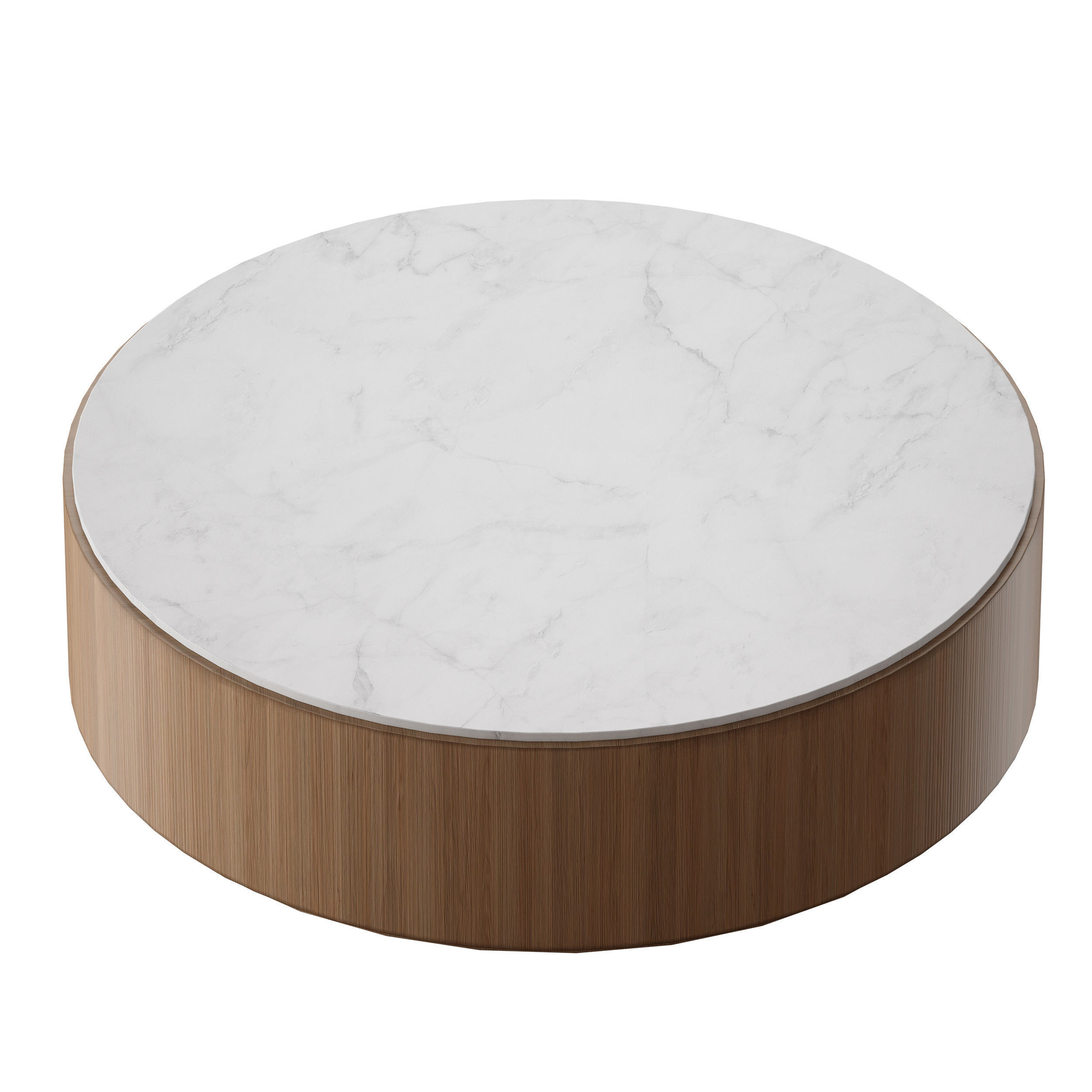 Troupe Round Pine Coffee Table Crate and Barrel 3D model_5