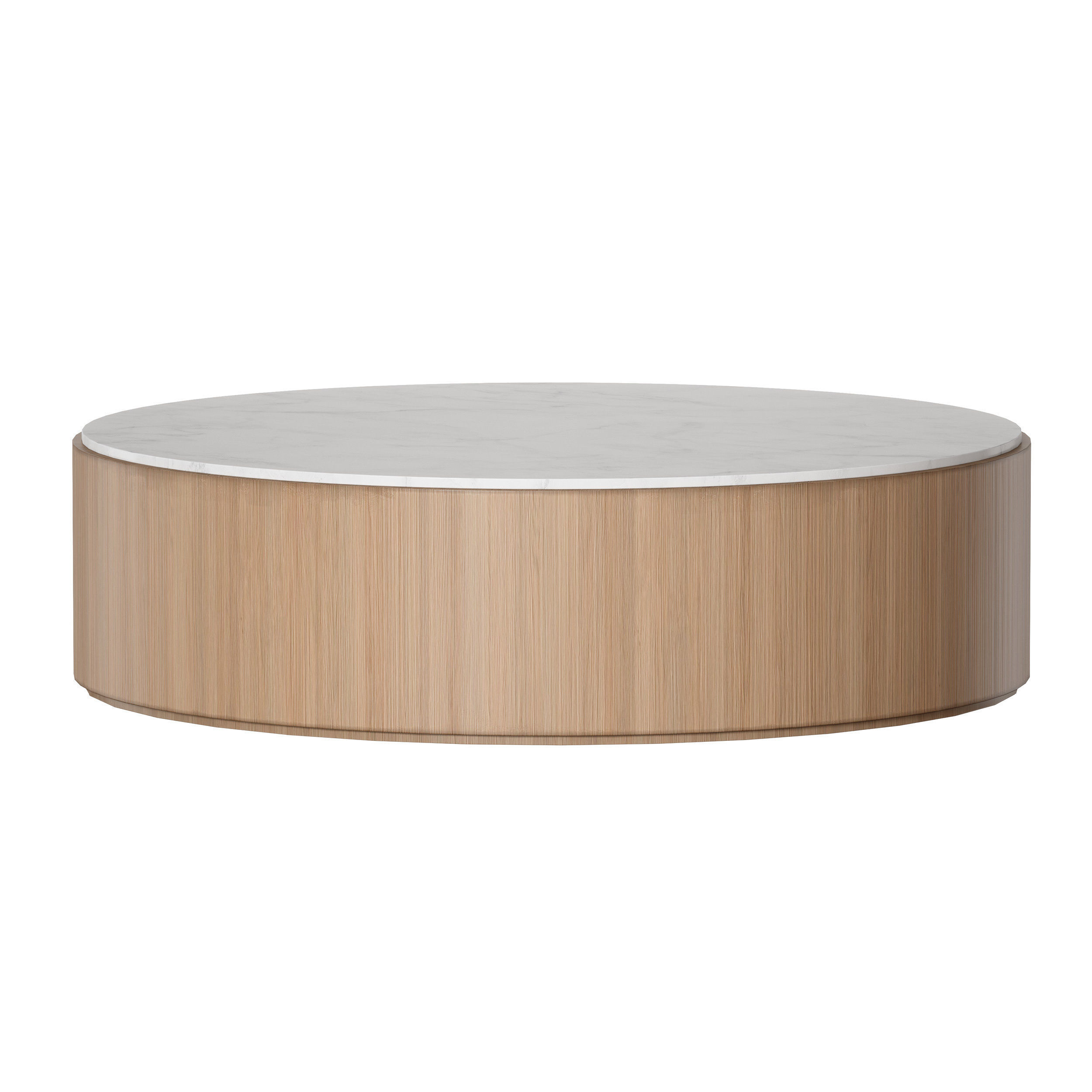 Troupe Round Pine Coffee Table Crate and Barrel 3D model_1