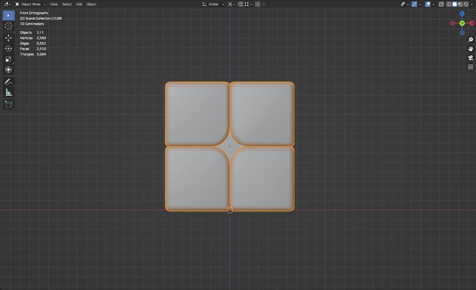 Rubiks Cube 2x2 3D model_6