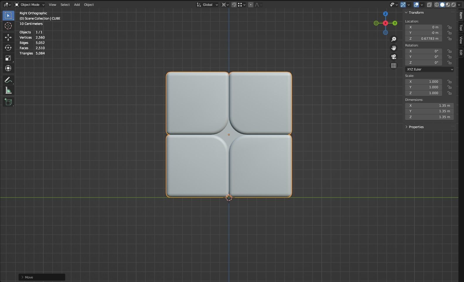 Rubiks Cube 2x2 3D model_13